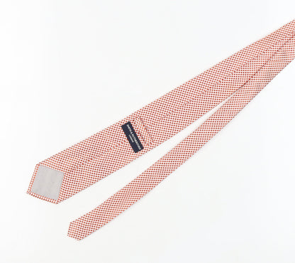 Smith & Rutherford Men's Orange Geometric Silk Tie