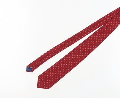 Mens Ben Sherman Red Paisley 100% Silk  Tie