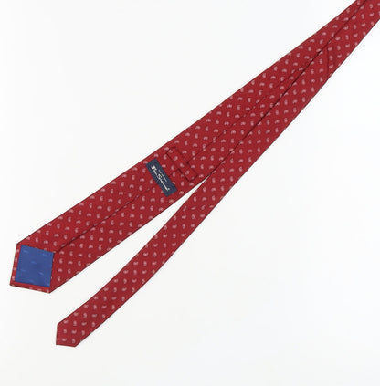 Mens Ben Sherman Red Paisley 100% Silk  Tie