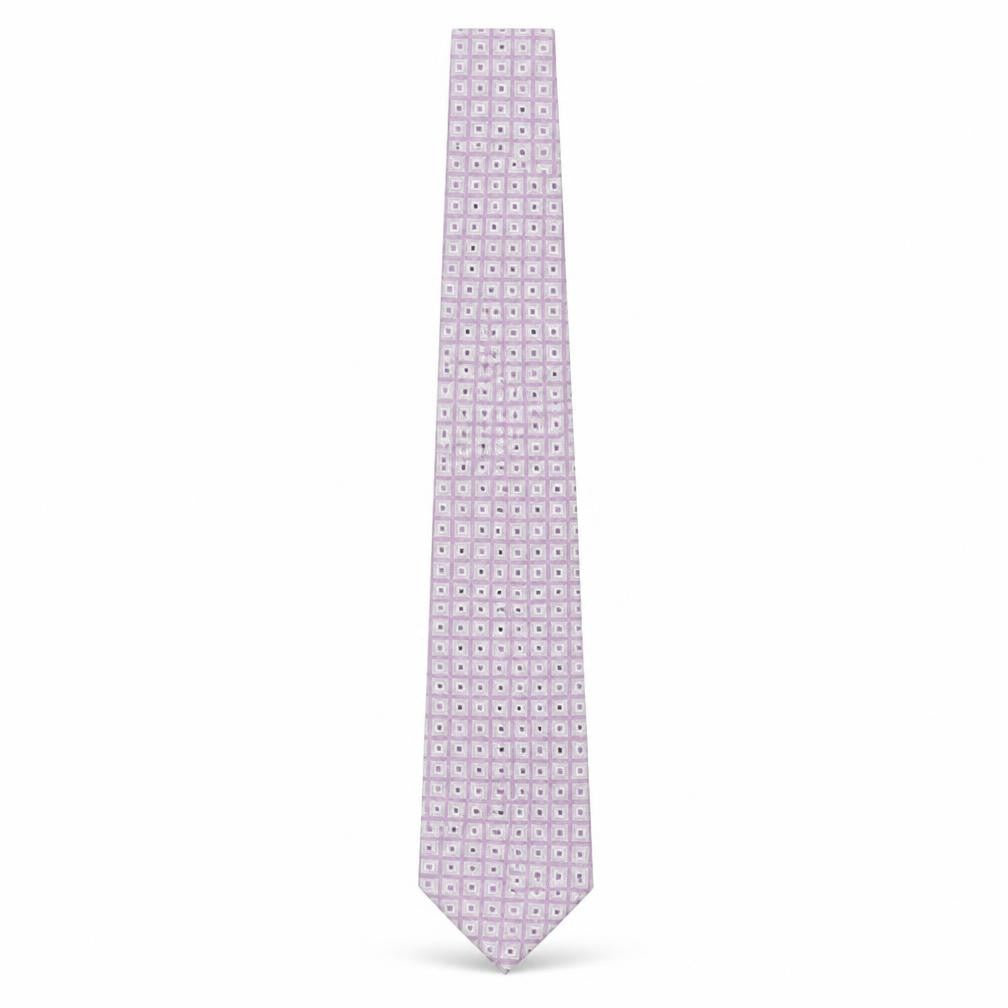 Mens Thomas Nash Purple Geometric 100%  Tie