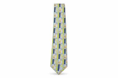 Mens Unknown Multicoloured Animal Print 100% Silk  Tie