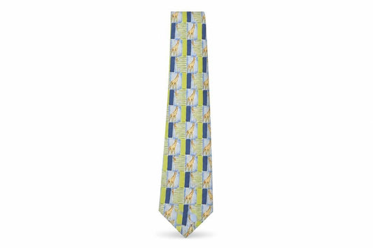 Mens Unknown Multicoloured Animal Print 100% Silk  Tie