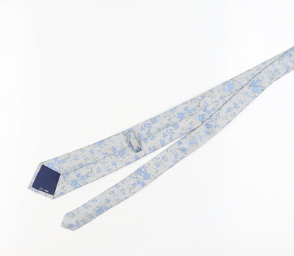 Marks and Spencer Men's Blue Slim Floral Silk Tie