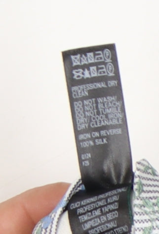 Marks and Spencer Men's Blue Slim Floral Silk Tie