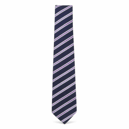 Mens Berwin & Berwin Blue Striped 100% Silk  Tie