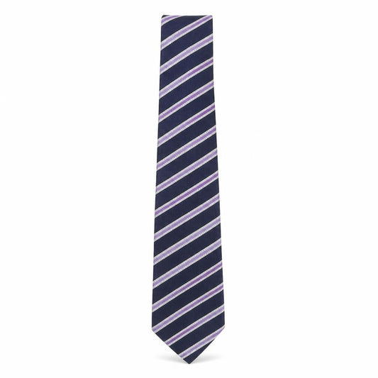 Mens Berwin & Berwin Blue Striped 100% Silk  Tie