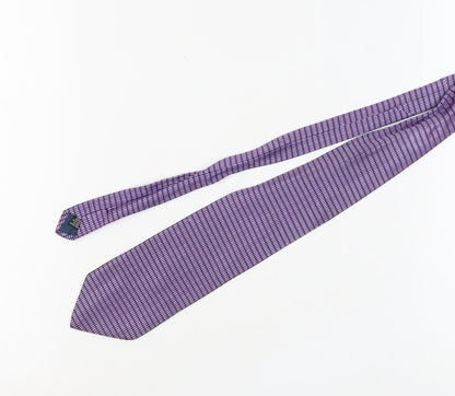 Mens Daniel Hechter Purple Geometric 100% Silk  Tie