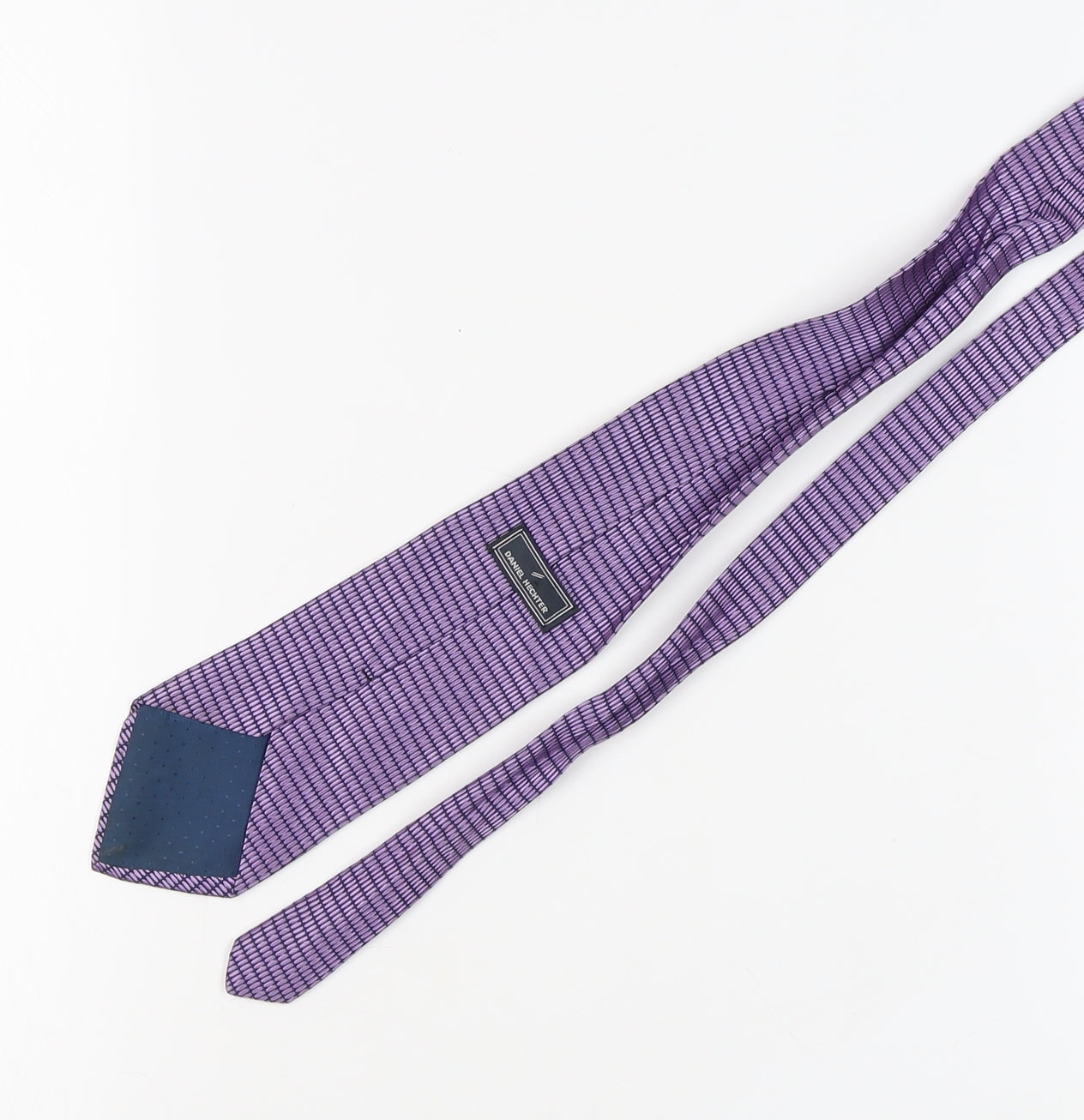 Mens Daniel Hechter Purple Geometric 100% Silk  Tie