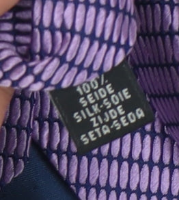 Mens Daniel Hechter Purple Geometric 100% Silk  Tie