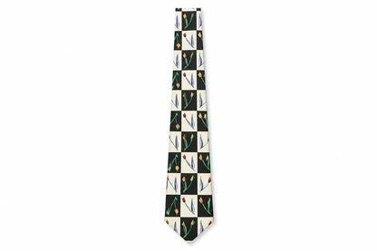 Unisex Woods & Gray Multicoloured Floral Geometric 100% Silk  Tie