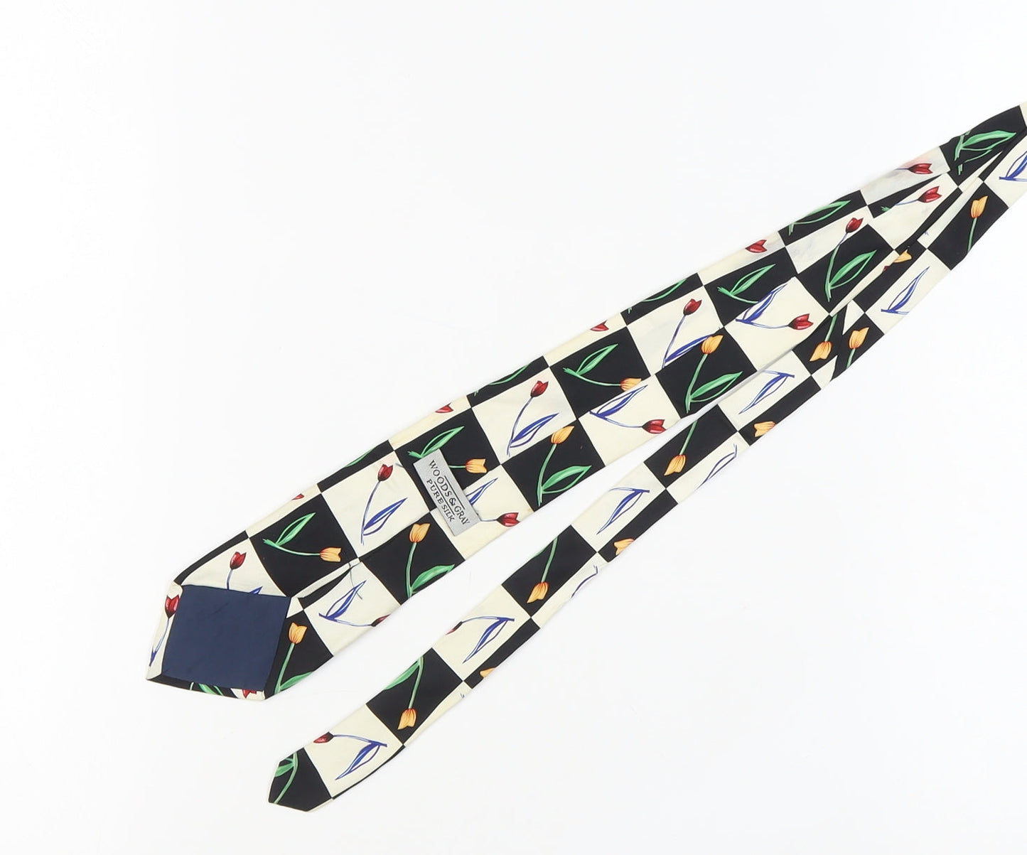 Woods & Gray Men's Silk Floral Tie, Multicoloured, One Size