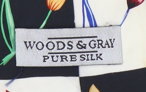 Woods & Gray Men's Silk Floral Tie, Multicoloured, One Size