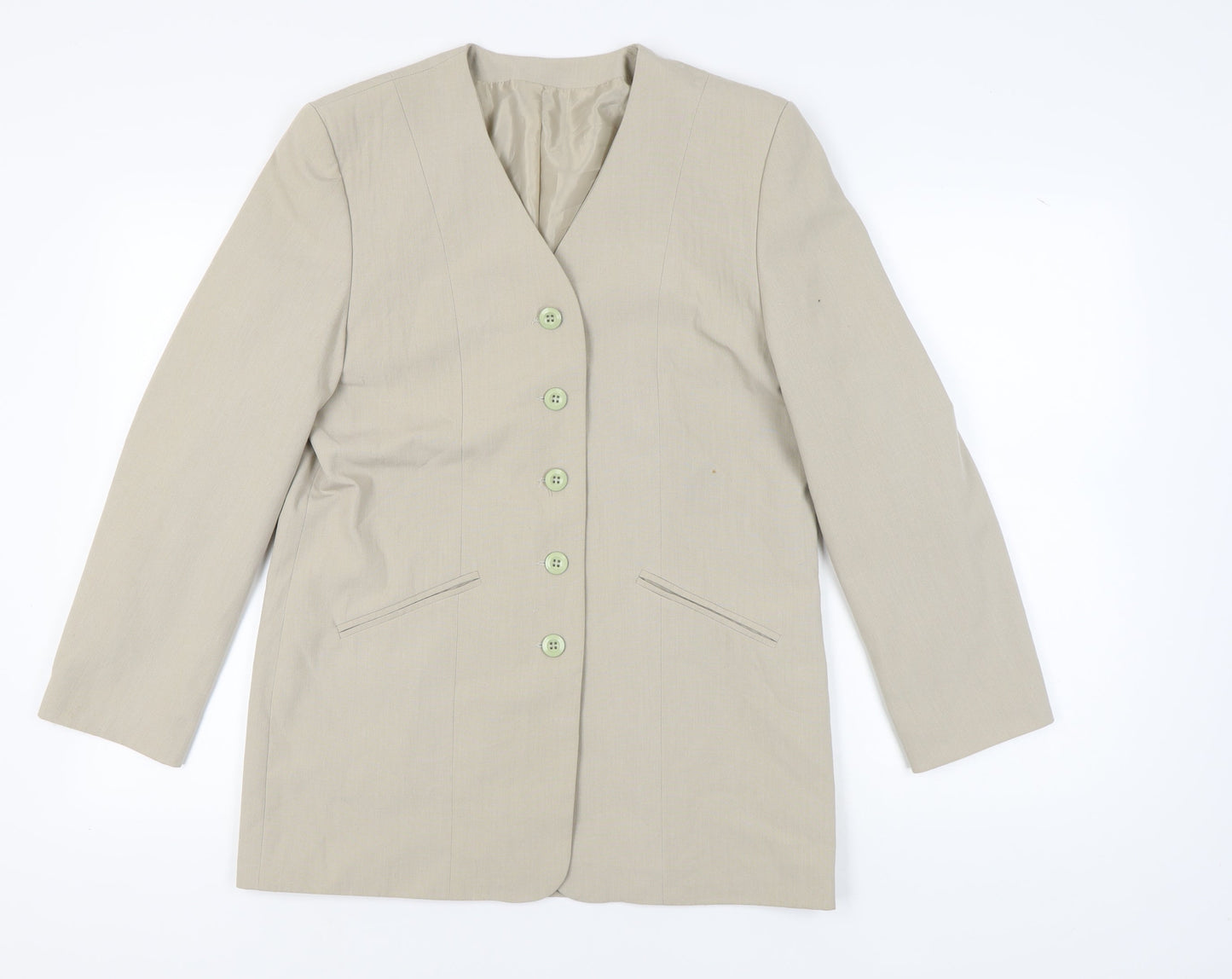 Brantwix Women’s Beige Five-Button Jacket Size 12