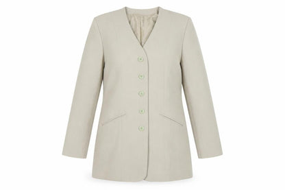 Brantwix Women’s Beige Five-Button Jacket Size 12