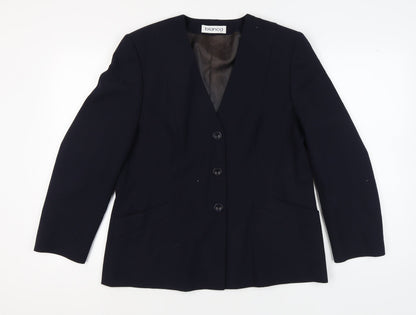 Womens UK Size 16 Bianca Regular Black Blazer