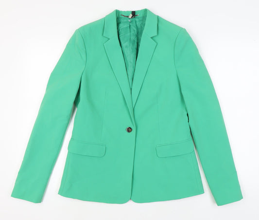 Topshop Women's Green Blazer UK 12