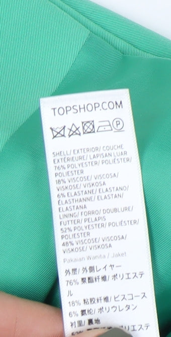 Womens UK Size 12 Topshop Regular Green Blazer