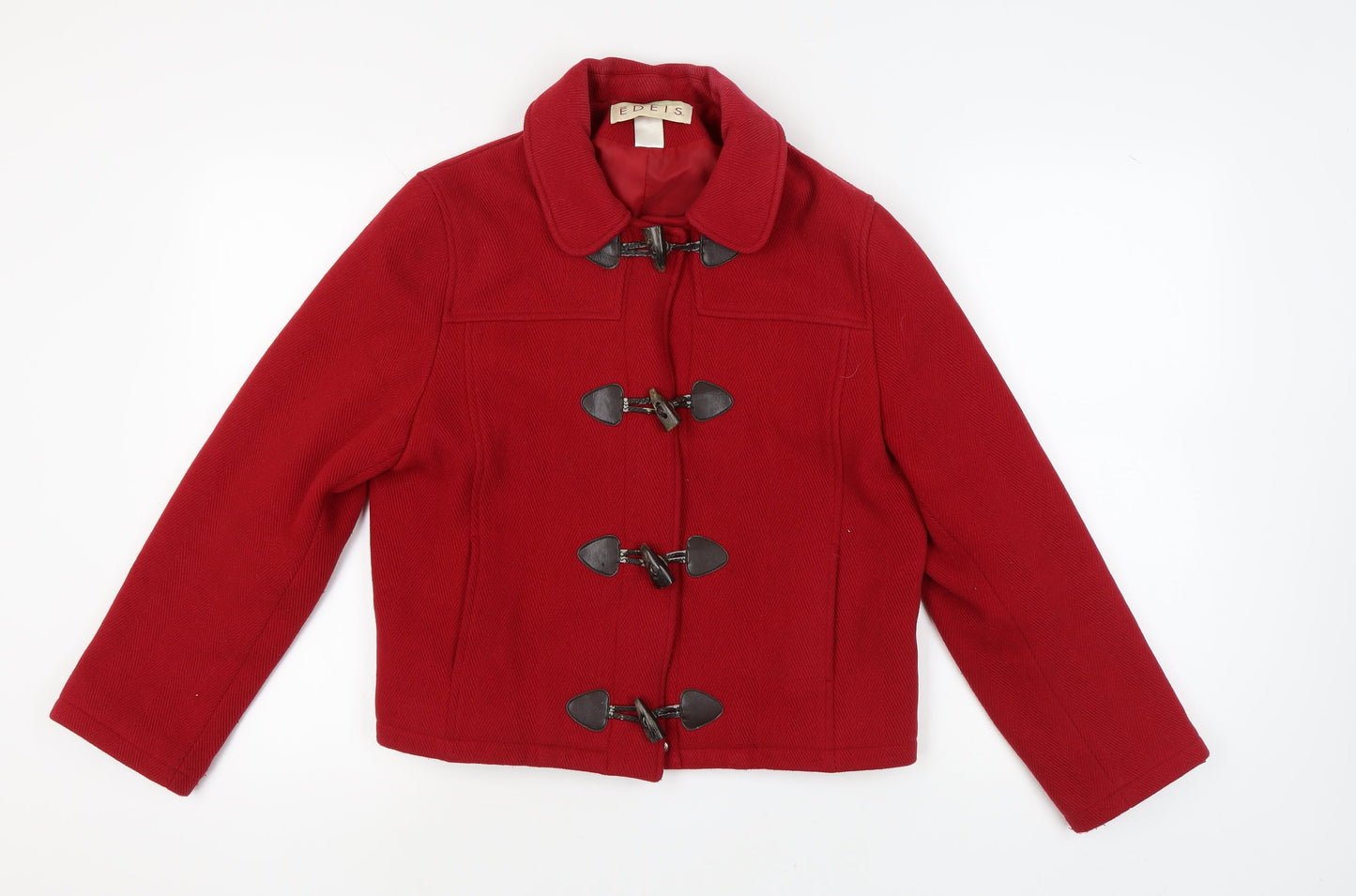 Edeis Women's Red Toggle Coat Size 16