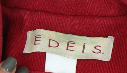Edeis Women's Red Toggle Coat Size 16