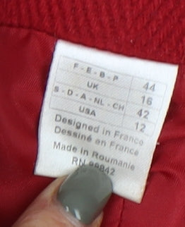 Edeis Women's Red Toggle Coat Size 16