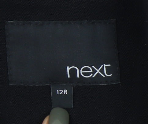 Next Women's Black Blazer, Size 12, Lined, Two-Button