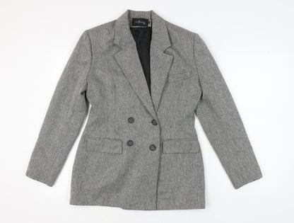 Yumi Mazao Women's Grey Tweed Blazer, Size 14