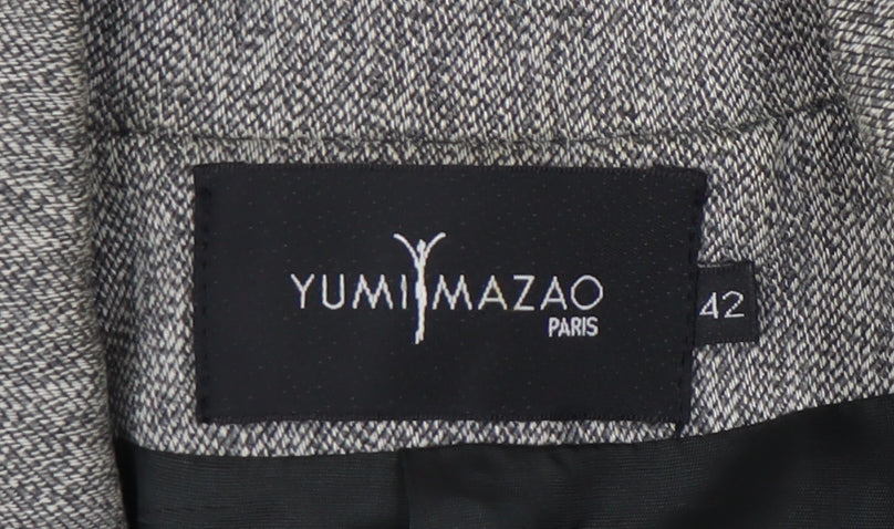 Yumi Mazao Women's Grey Tweed Blazer, Size 14
