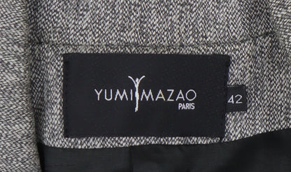 Yumi Mazao Women's Grey Tweed Blazer, Size 14
