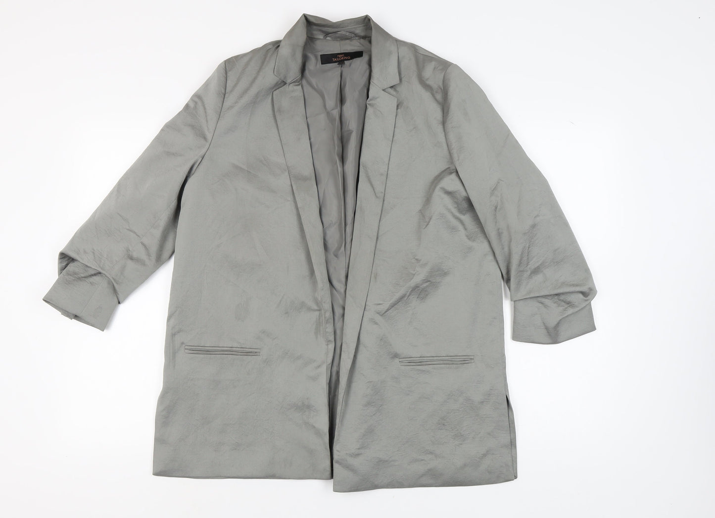 Next Women's Grey Blazer, Size 14, Mid-Length