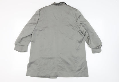 Next Women's Grey Blazer, Size 14, Mid-Length