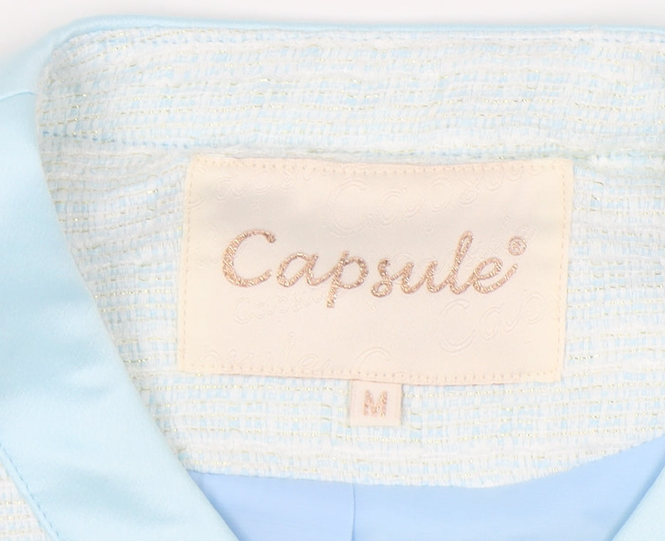 Capsule Women's Blue Suit Jacket M, Bouclé, Casual
