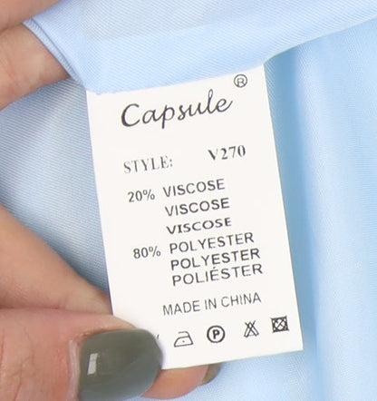 Capsule Women's Blue Suit Jacket M, Bouclé, Casual