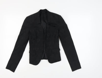 New Look Women's Black Blazer Size 6 Cotton Mix