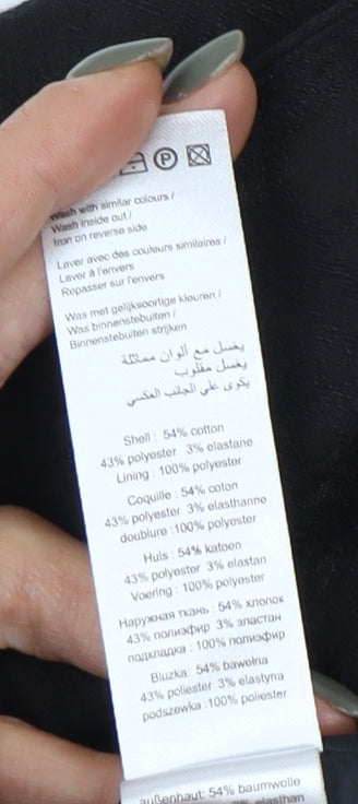 New Look Women's Black Blazer Size 6 Cotton Mix