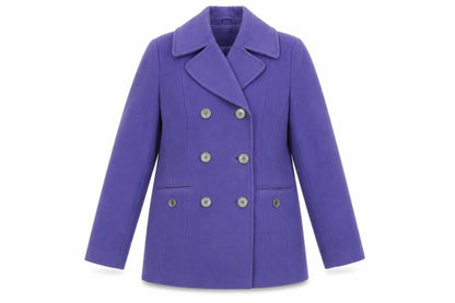 Womens UK Size 12 Wardrobe Essentials Purple Pea Coat