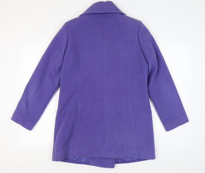 Womens UK Size 12 Wardrobe Essentials Purple Pea Coat