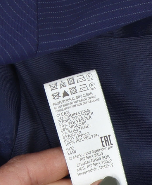 Mens UK Size 40 Marks and Spencer Regular Blue Suit Jacket
