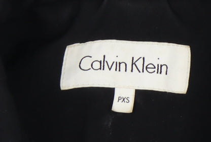 Womens UK Size PXS Calvin Klein Black Quilted Coat