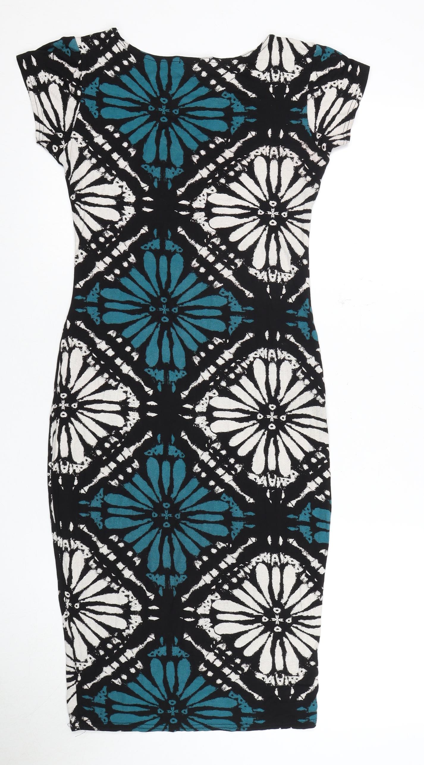 Apricot Women's Multicoloured Geometric Dress S