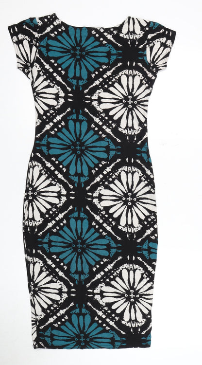 Apricot Women's Multicoloured Geometric Dress S