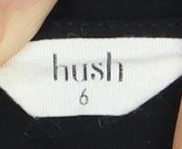 Hush Women's Black Embroidered Blouse Size 6