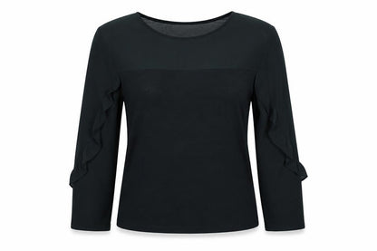 Womens UK Size 14 Warehouse Black Basic Blouse