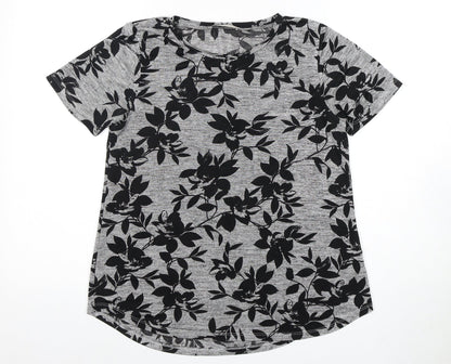 Oasis Women's Multicoloured Floral T-Shirt - Size 8