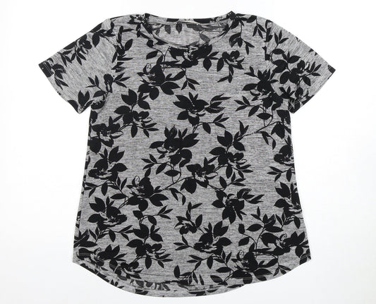 Oasis Women's Multicoloured Floral T-Shirt - Size 8