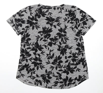 Oasis Women's Multicoloured Floral T-Shirt - Size 8