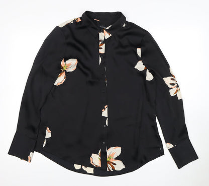 Autograph Women's Black Floral Blouse UK 12