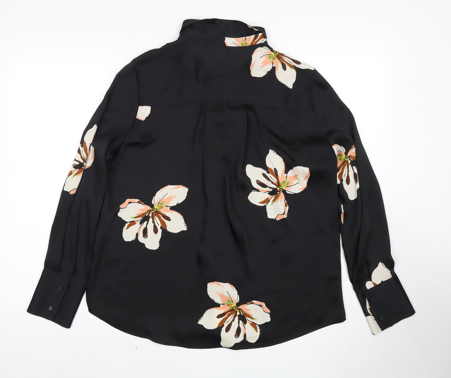 Autograph Women's Black Floral Blouse UK 12