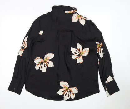 Autograph Women's Black Floral Blouse UK 12