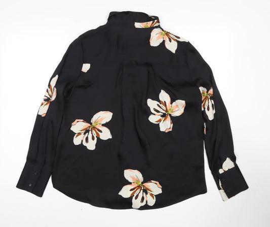 Autograph Women's Black Floral Blouse UK 12