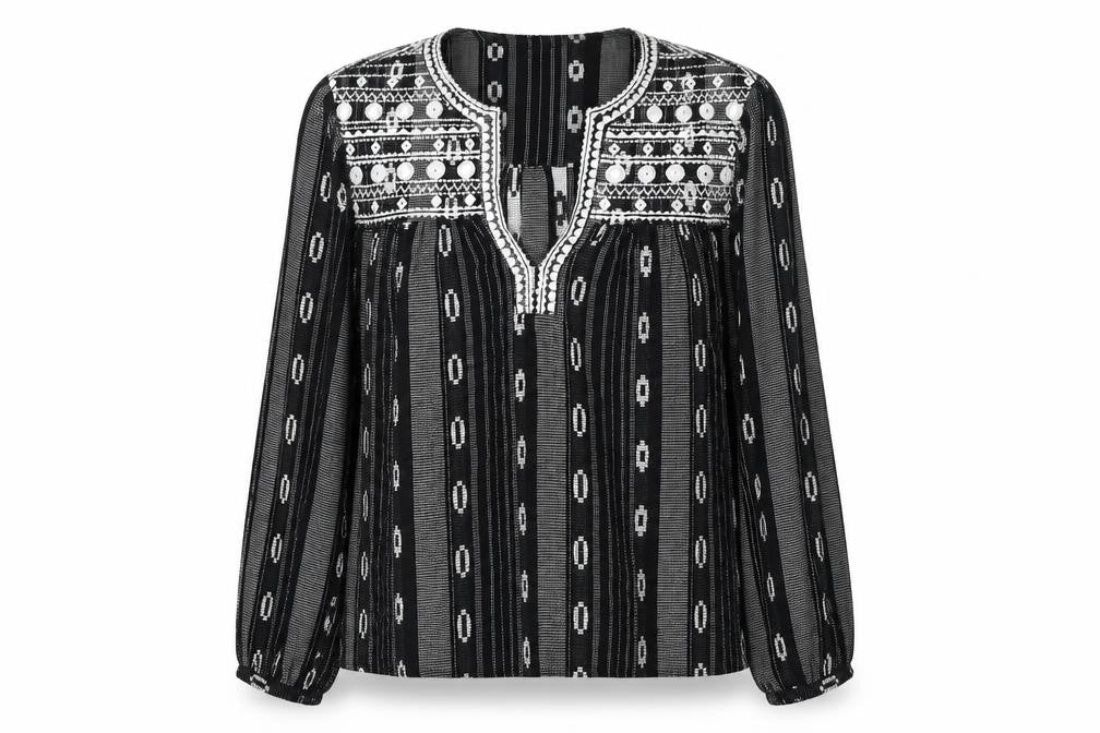 Womens UK Size 16 Marks and Spencer Black Tunic Blouse